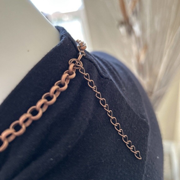 Necklace Earring Set Heart Statement Jewelry Adjustable Copper Beauty Accessory - Picture 6 of 11